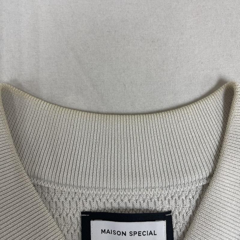 メゾンスペシャル MAISON SPECIAL ベスト ベスト ハイ ツイスト ハニカム オーバー サイズ V ネック ニット ベスト 11201361306 M 白 / ホワイト / white メンズ USED 古着 中古 50153918