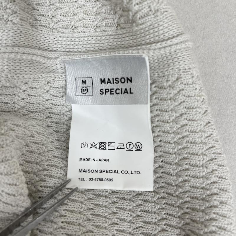 メゾンスペシャル MAISON SPECIAL ベスト ベスト ハイ ツイスト ハニカム オーバー サイズ V ネック ニット ベスト 11201361306 M 白 / ホワイト / white メンズ USED 古着 中古 50153918