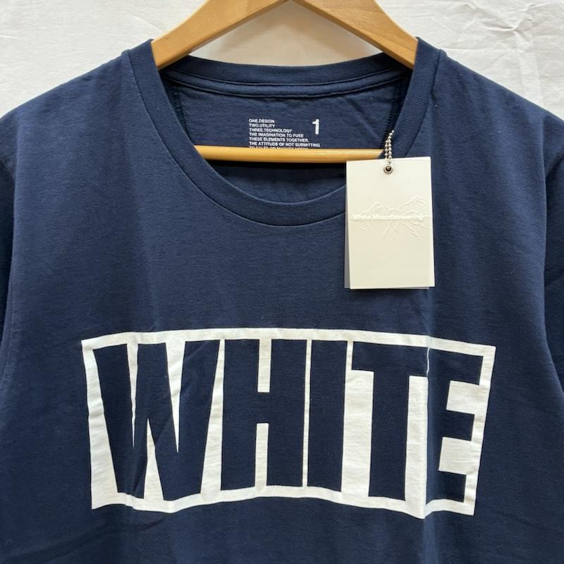 ホワイトマウンテニアリング WHITE MOUNTAINEERING Tシャツ 半袖 WM1471509 両面 プリント Tシャツ タグ付き 1 ロゴ、文字 紺 / ネイビー / navy メンズ USED 古着 中古 50153927