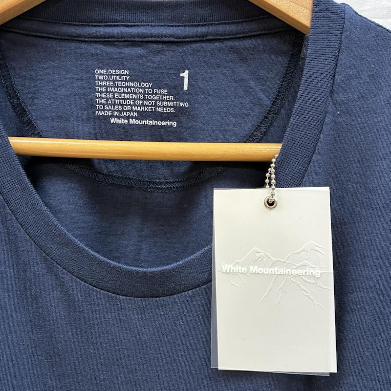 ホワイトマウンテニアリング WHITE MOUNTAINEERING Tシャツ 半袖 WM1471509 両面 プリント Tシャツ タグ付き 1 ロゴ、文字 紺 / ネイビー / navy メンズ USED 古着 中古 50153927