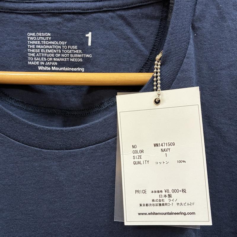ホワイトマウンテニアリング WHITE MOUNTAINEERING Tシャツ 半袖 WM1471509 両面 プリント Tシャツ タグ付き 1 ロゴ、文字 紺 / ネイビー / navy メンズ USED 古着 中古 50153927