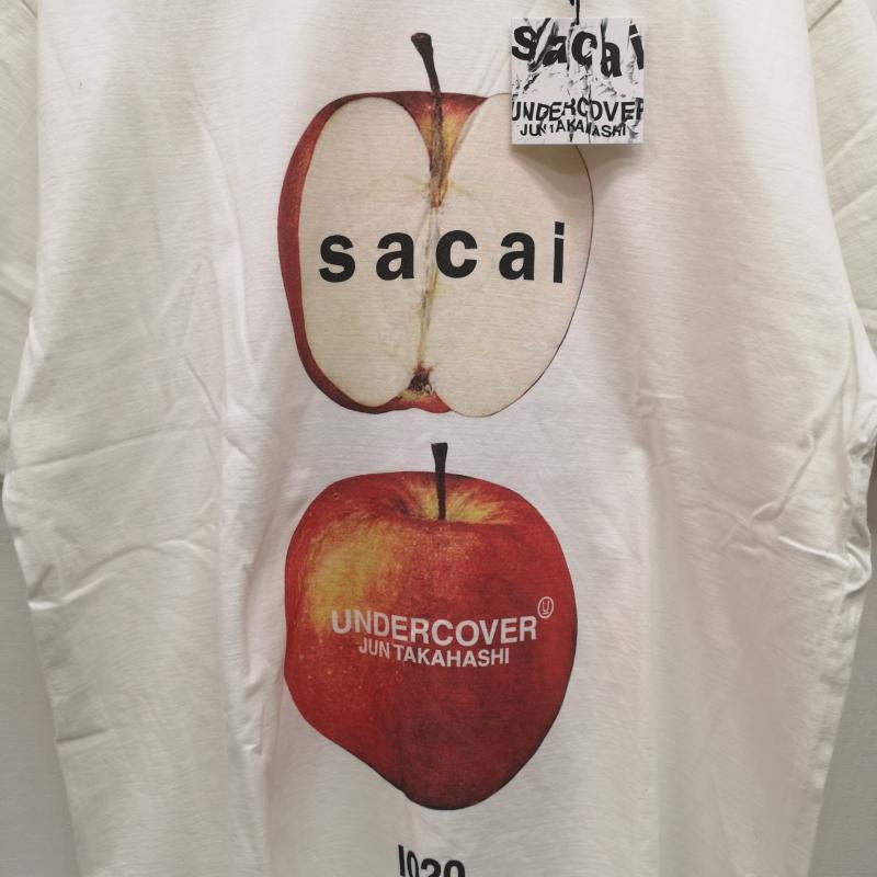 アンダーカバー UNDERCOVER Tシャツ 半袖 17ss sacai アップル プリント Tシャツ 17-03784 3 白 / ホワイト / white メンズ USED 古着 中古 50153933