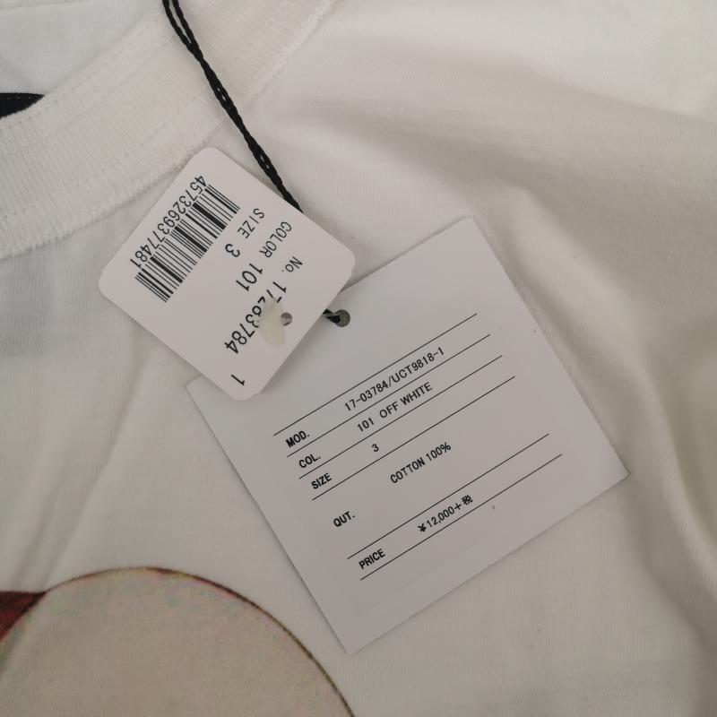 アンダーカバー UNDERCOVER Tシャツ 半袖 17ss sacai アップル プリント Tシャツ 17-03784 3 白 / ホワイト / white メンズ USED 古着 中古 50153933