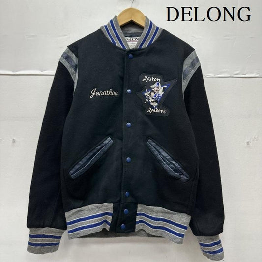 デロング DELONG ジャケット、上着 ジャンパー、ブルゾン 90s Raiders ウール スタジャン XS 黒 / ブラック / black メンズ USED 古着 中古 50153949