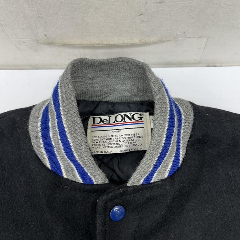 デロング DELONG ジャケット、上着 ジャンパー、ブルゾン 90s Raiders ウール スタジャン XS 黒 / ブラック / black メンズ USED 古着 中古 50153949