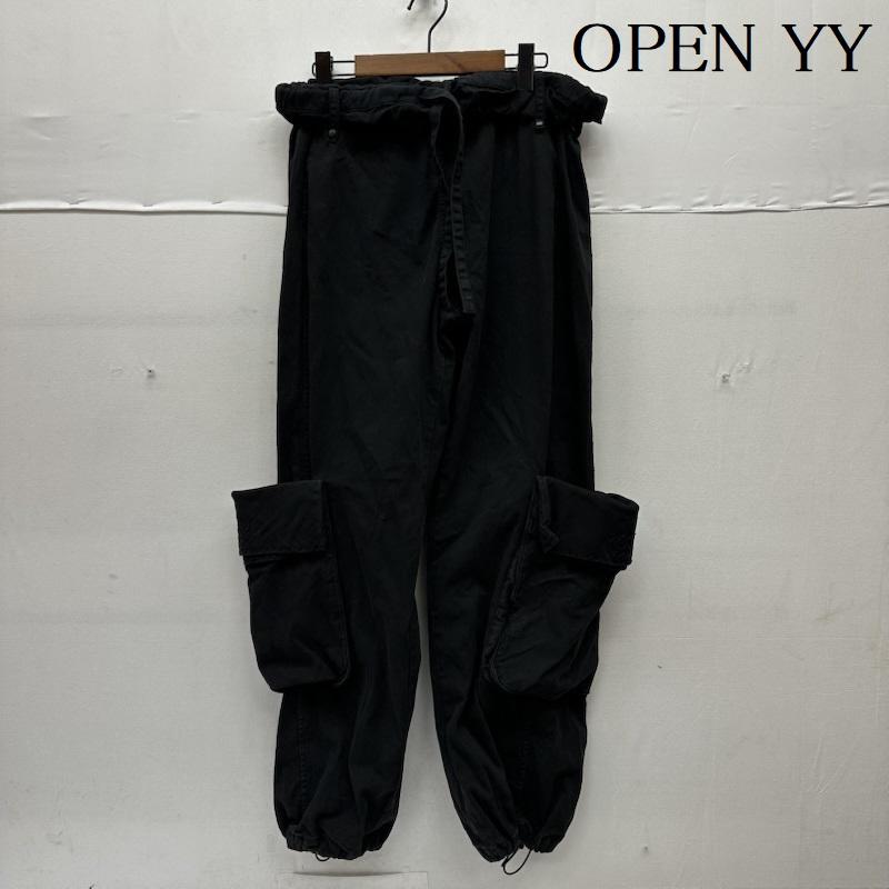 古着 USED パンツ ワークパンツ、ペインターパンツ OPEN YY Woven WASHED ROLLED CARGO PANTS カーゴ パンツ YY251PT011 M 黒 / ブラック / black メンズ USED 古着 中古 50153960