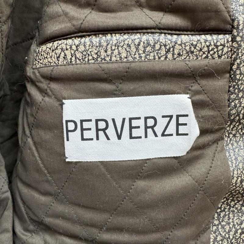 パーバーズ PERVERZE ジャケット、上着 レザージャケット フェイク レザー セーラー ジャケット - ベージュ / ベージュ / beige レディース USED 古着 中古 50153966