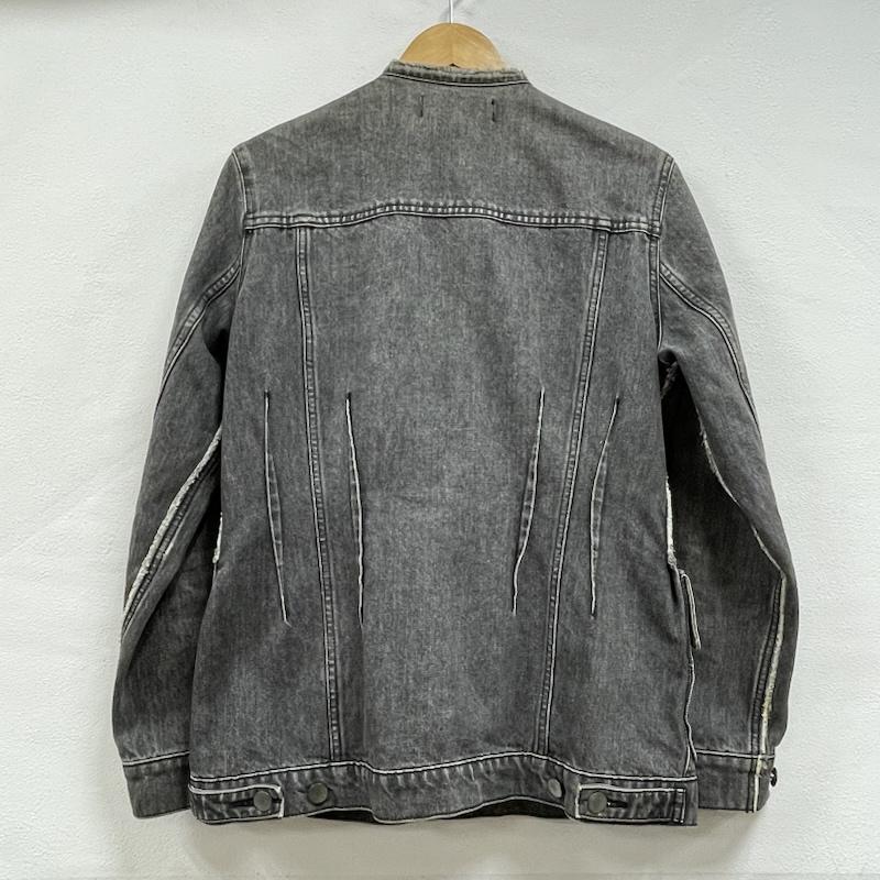 コムデギャルソン COMME des GARCONS ジャケット、上着 ジャケット、ブレザー tricot トリコ ブラック デニム ジャケット ビーズ 刺繍 フラワー 花柄 ノーカラー グランジ M 無地 X 刺繍 黒 / ブラック / black レディース USED 古着 中古 50153980