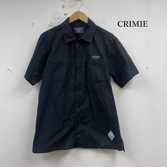 クライミー CRIMIE シャツ、ブラウス 半袖 マリア プリント ワッペン ワーク コットン シャツ M 黒 / ブラック / black メンズ USED 古着 中古 50154025
