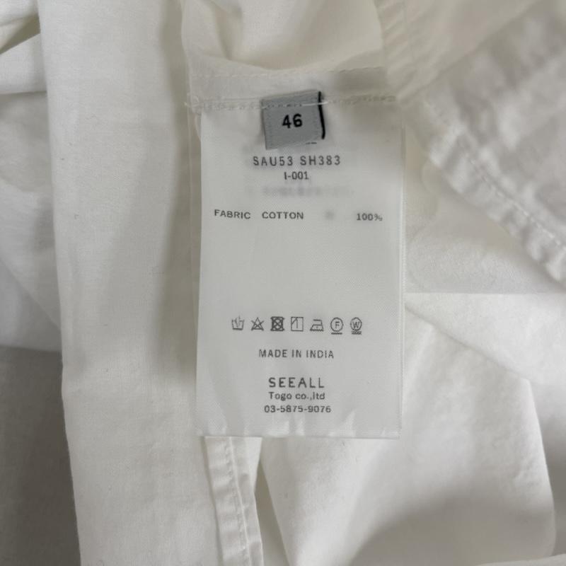 古着 USED シャツ、ブラウス 半袖 SEEALL 25ss Fencing S/S Shirts プルオーバー 半袖 シャツ 46 白 / ホワイト / white メンズ USED 古着 中古 50154027