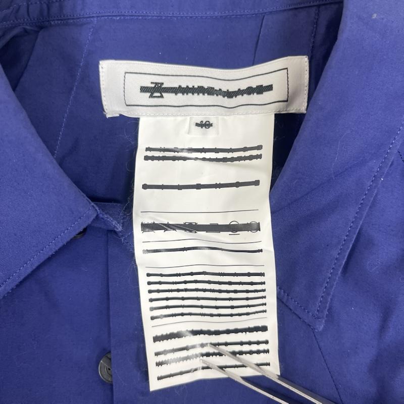 アンリアレイジ ANREALAGE シャツ、ブラウス 半袖 切替 コットン シャツ 40 紺 / ネイビー / navy メンズ USED 古着 中古 50154028