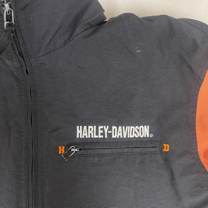 ハーレーダビッドソン Harley-Davidson ジャケット、上着 ジャンパー、ブルゾン ウインド ブレーカー ナイロン ジップ アップ ジャケット L 黒 / ブラック / black メンズ USED 古着 中古 50154037
