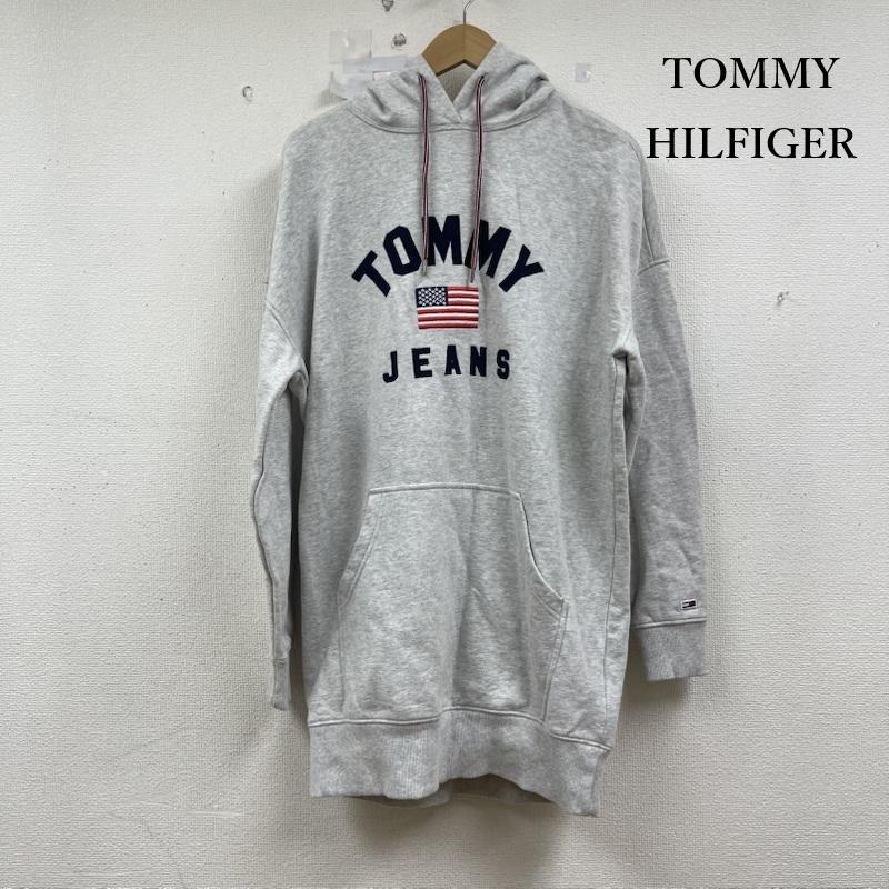 トミーヒルフィガー TOMMY HILFIGER パーカー 長袖 ロゴ 刺繍 フード パーカー dw0dw07233 XS 灰 / グレー / gray メンズ USED 古着 中古 50154039
