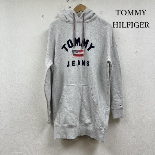 トミーヒルフィガー TOMMY HILFIGER パーカー 長袖 ロゴ 刺繍 フード パーカー dw0dw07233 XS 灰 / グレー / gray メンズ USED 古着 中古 50154039