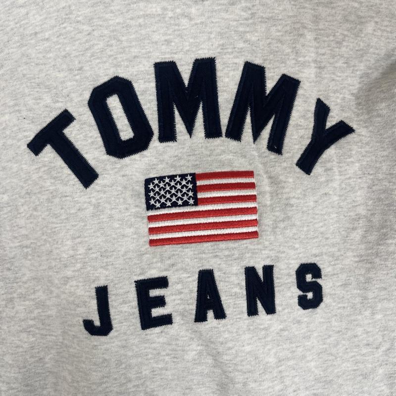 トミーヒルフィガー TOMMY HILFIGER パーカー 長袖 ロゴ 刺繍 フード パーカー dw0dw07233 XS 灰 / グレー / gray メンズ USED 古着 中古 50154039