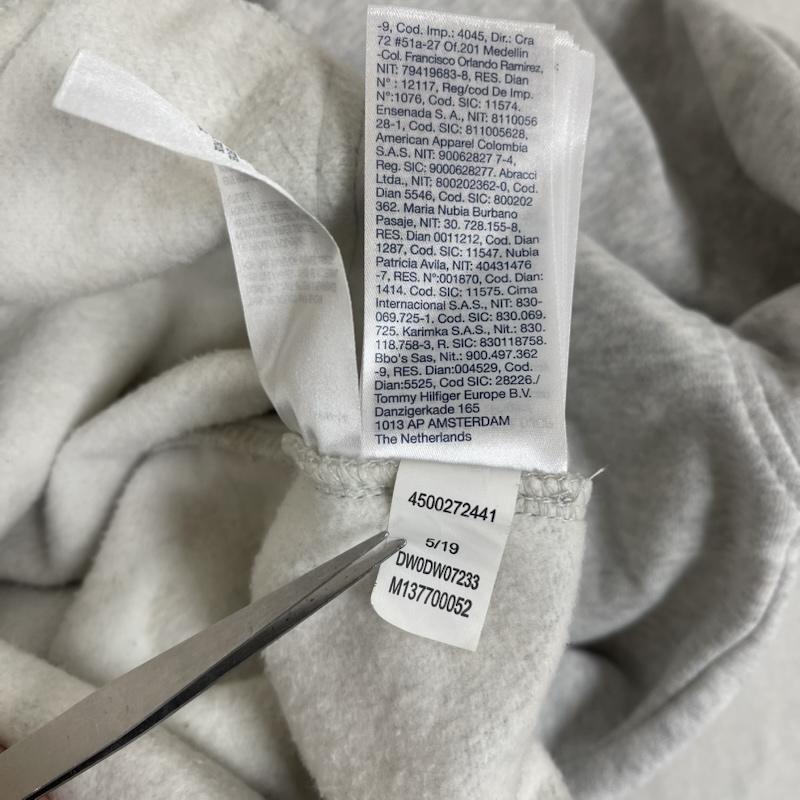 トミーヒルフィガー TOMMY HILFIGER パーカー 長袖 ロゴ 刺繍 フード パーカー dw0dw07233 XS 灰 / グレー / gray メンズ USED 古着 中古 50154039