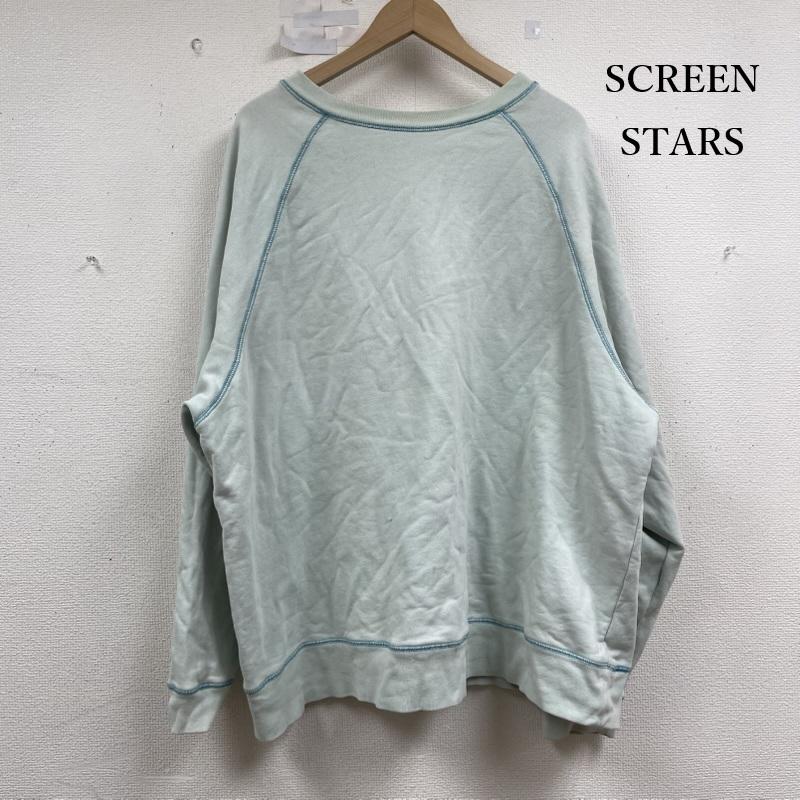 スクリーンスターズ SCREEN STARS トレーナー 長袖 スウェット トレーナー 太 ステッチ USA製 XL 薄緑 / ライトグリーン / メンズ USED 古着 中古 50154052