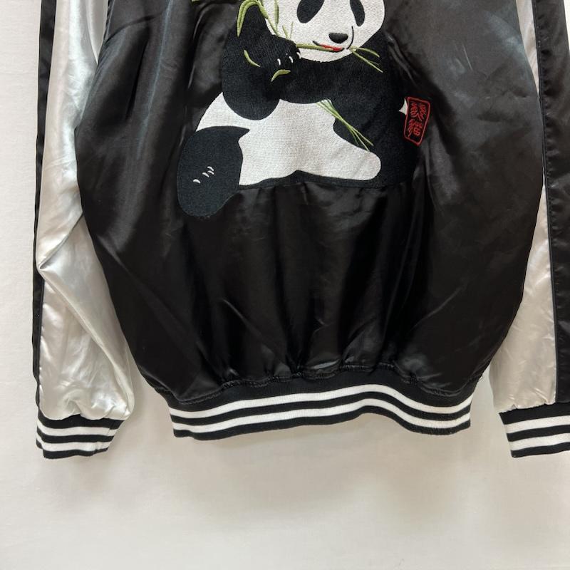 古着 USED ジャケット、上着 ジャンパー、ブルゾン 一心如鏡 パンダ 和柄 刺繍 スカジャン L 黒 / ブラック / black メンズ USED 古着 中古 50154075