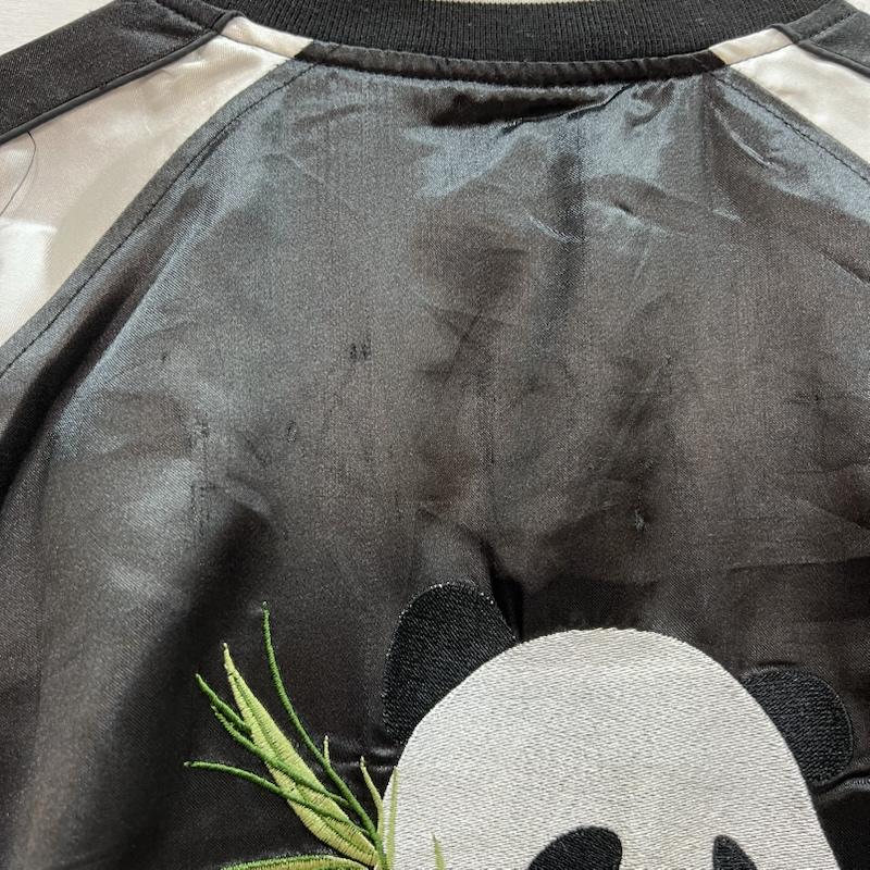 古着 USED ジャケット、上着 ジャンパー、ブルゾン 一心如鏡 パンダ 和柄 刺繍 スカジャン L 黒 / ブラック / black メンズ USED 古着 中古 50154075