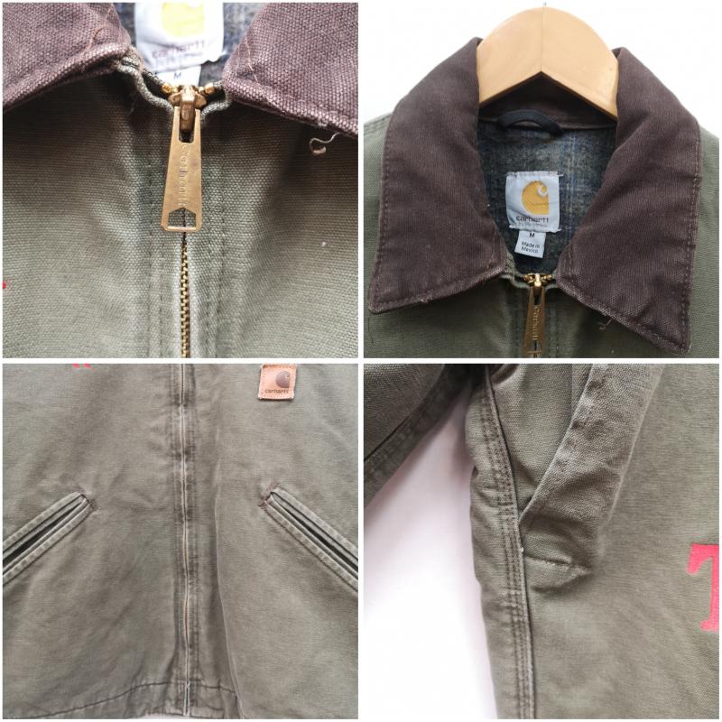 カーハート Carhartt ジャケット、上着 ジャンパー、ブルゾン TOMMY BOY STUSSY メキシコ製 Detroit デトロイト ジャケット J97 ARG M カーキオリーブ / カーキオリーブ / メンズ USED 古着 中古 50154080