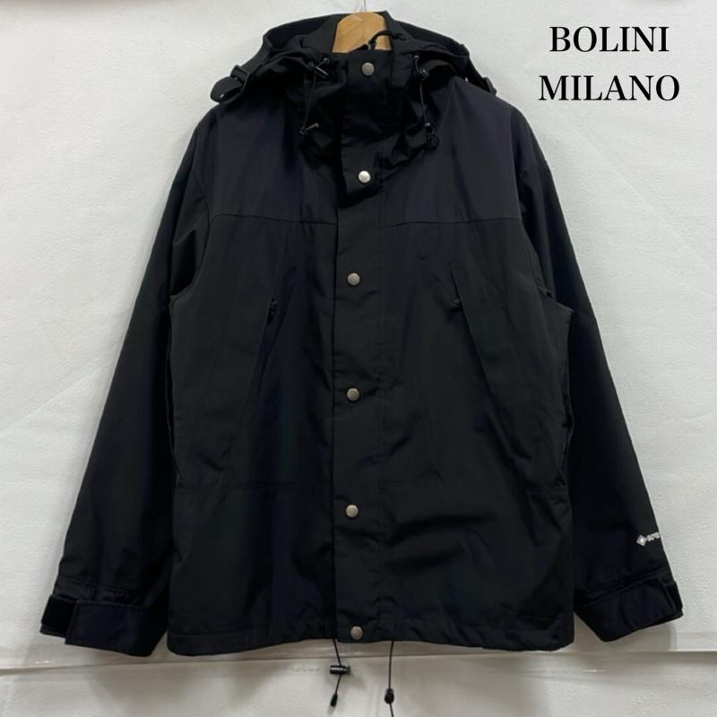 古着 USED ジャケット、上着 ジャンパー、ブルゾン BOLINI MILANO マウンテン パーカー ナイロン ジャケット ジップアップ GORE TEX ゴアテックス ユニセックス L 無地 黒 / ブラック / black メンズ USED 古着 中古 50154093