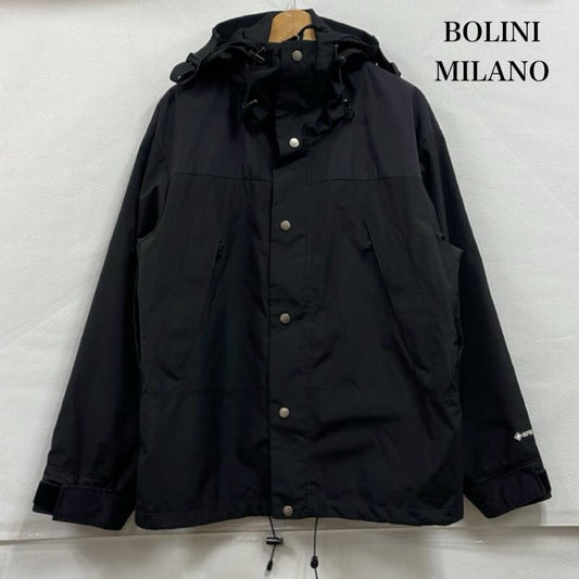 古着 USED ジャケット、上着 ジャンパー、ブルゾン BOLINI MILANO マウンテン パーカー ナイロン ジャケット ジップアップ GORE TEX ゴアテックス ユニセックス L 無地 黒 / ブラック / black メンズ USED 古着 中古 50154093