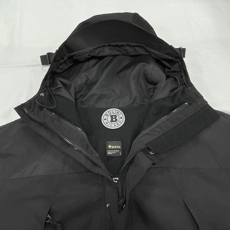 古着 USED ジャケット、上着 ジャンパー、ブルゾン BOLINI MILANO マウンテン パーカー ナイロン ジャケット ジップアップ GORE TEX ゴアテックス ユニセックス L 無地 黒 / ブラック / black メンズ USED 古着 中古 50154093