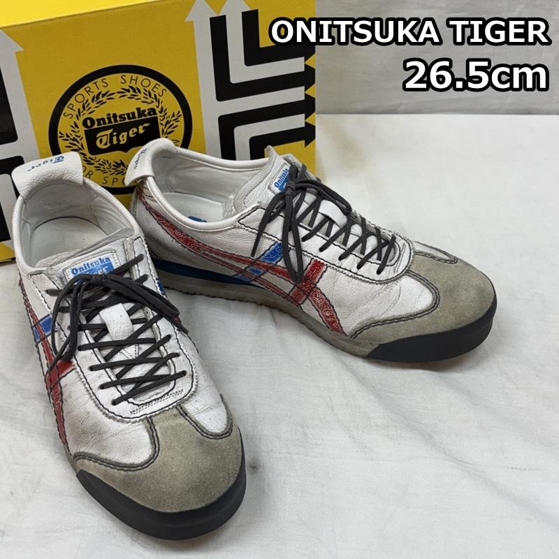 オニツカタイガー ONITSUKA TIGER スニーカー スニーカー 1183A971 メキシコ66 レザー ローカット スニーカー トリコロール 26.5cm メンズ USED 古着 中古 50154102