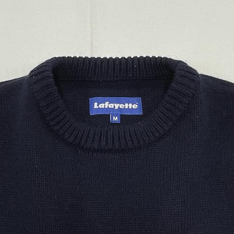 ラファイエット Lafayette ニット、セーター 長袖 アメリカ 国旗 クルーネック セーター ニット USA ウール M 刺繍 紺 / ネイビー / navy X 赤 / レッド / red X アイボリー / アイボリー / メンズ USED 古着 中古 50154113