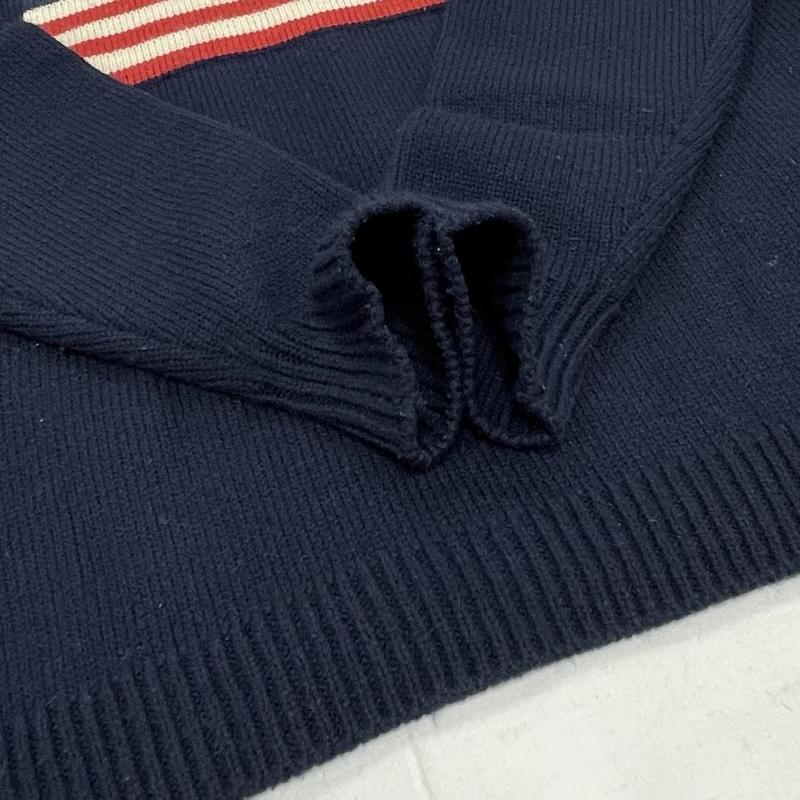 ラファイエット Lafayette ニット、セーター 長袖 アメリカ 国旗 クルーネック セーター ニット USA ウール M 刺繍 紺 / ネイビー / navy X 赤 / レッド / red X アイボリー / アイボリー / メンズ USED 古着 中古 50154113
