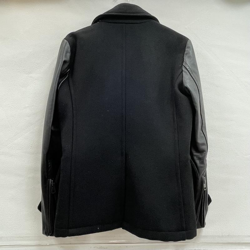 ハーレムラウンジ HARLEM ROUNGE ジャケット、上着 レザージャケット レザー 切替 ジャケット コート M 無地 黒 / ブラック / black メンズ USED 古着 中古 50154135