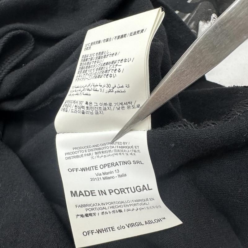 オフホワイト off white Tシャツ 半袖 バック プリント Tシャツ OMAA027S20185005 XS 黒 / ブラック / black メンズ USED 古着 中古 50154141