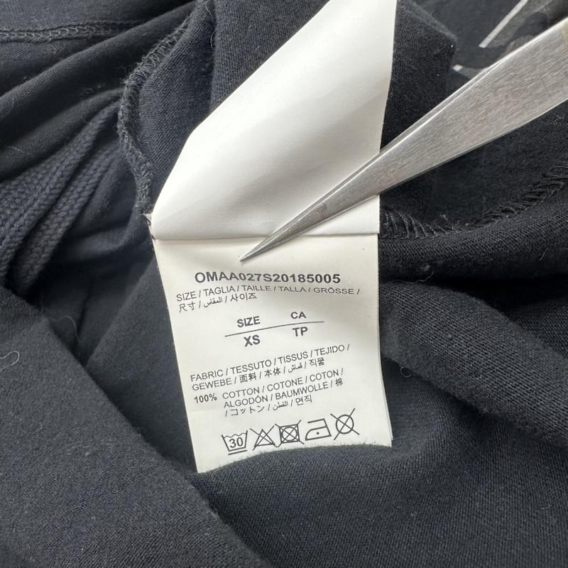 オフホワイト off white Tシャツ 半袖 バック プリント Tシャツ OMAA027S20185005 XS 黒 / ブラック / black メンズ USED 古着 中古 50154141