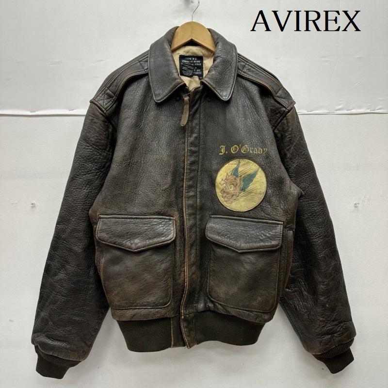 アヴィレックス AVIREX ジャケット、上着 フライトジャケット A-2 フライト レザー ジャケット 1978-01 b-29 S 茶 / ブラウン / brown メンズ USED 古着 中古 50154143
