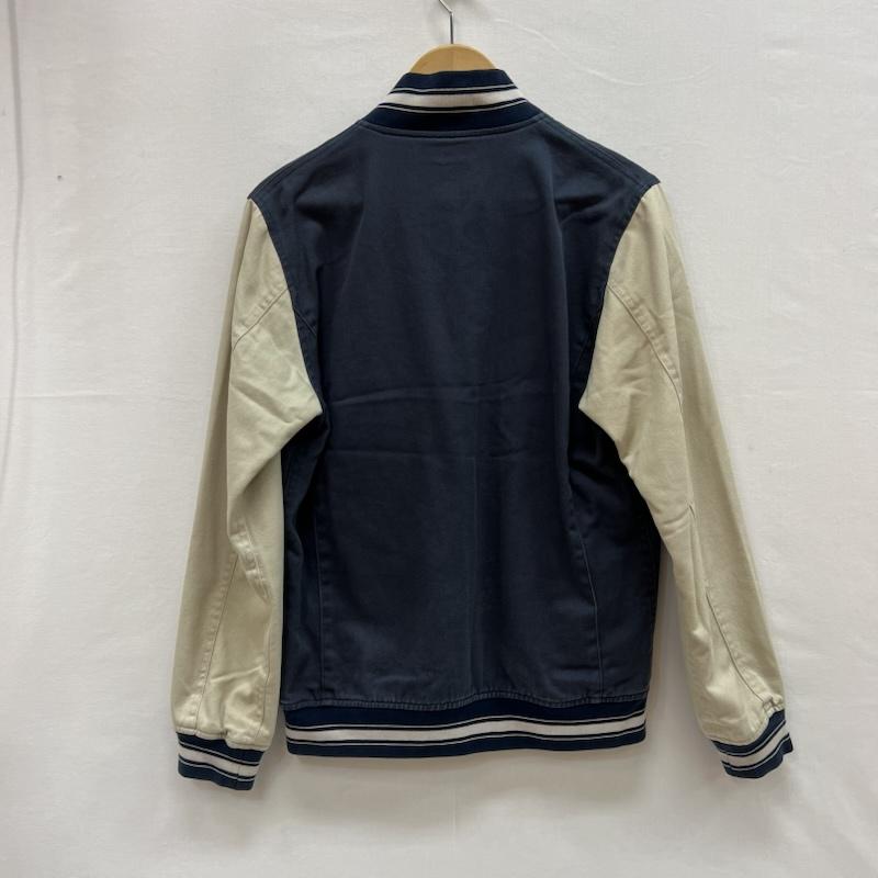デラックス DELUXE ジャケット、上着 ジャンパー、ブルゾン チェーン刺繍 コットン スタジャン M 紺 / ネイビー / navy メンズ USED 古着 中古 50154161