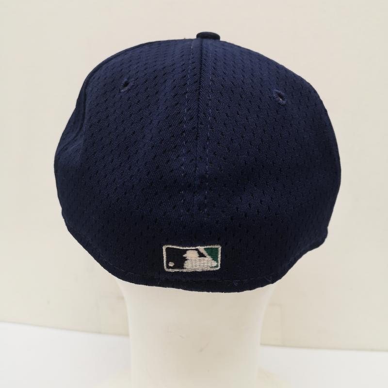 ニューエラ NEW ERA 帽子 キャップ 90s ロゴ無し USA製 シアトル マリナーズ キャップ 7 3/8 - 紺 / ネイビー / navy メンズ USED 古着 中古 50154172