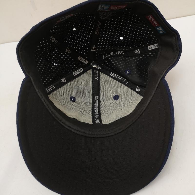 ニューエラ NEW ERA 帽子 キャップ 90s ロゴ無し USA製 シアトル マリナーズ キャップ 7 3/8 - 紺 / ネイビー / navy メンズ USED 古着 中古 50154172