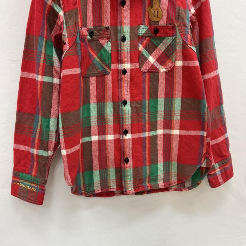 ココロブランド COCOLO BLAND シャツ、ブラウス 長袖 ヘビーネル ワークシャツ S 赤 / レッド / red メンズ USED 古着 中古 50154215