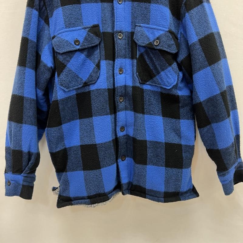ロスコ ROTHCO シャツ、ブラウス 長袖 バッファローチェック ボアライナー ネルシャツ S 青 / ブルー / blue メンズ USED 古着 中古 50154216
