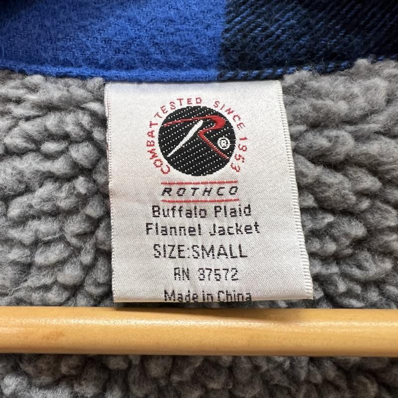ロスコ ROTHCO シャツ、ブラウス 長袖 バッファローチェック ボアライナー ネルシャツ S 青 / ブルー / blue メンズ USED 古着 中古 50154216