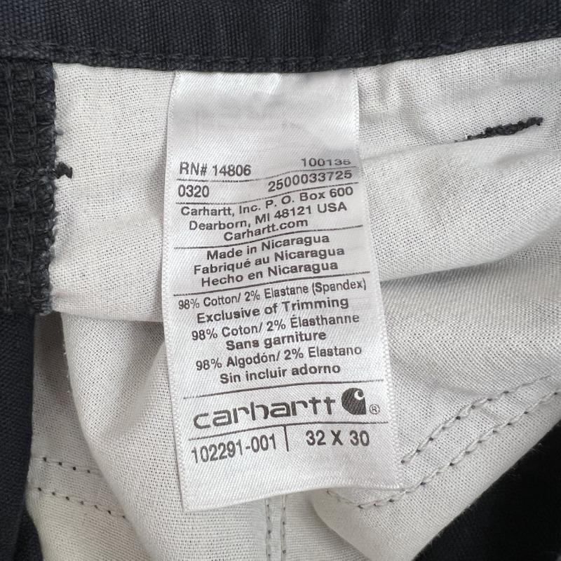 カーハート Carhartt パンツ ワークパンツ、ペインターパンツ ワークパンツ 102291 32インチ 黒 / ブラック / black メンズ USED 古着 中古 50154225