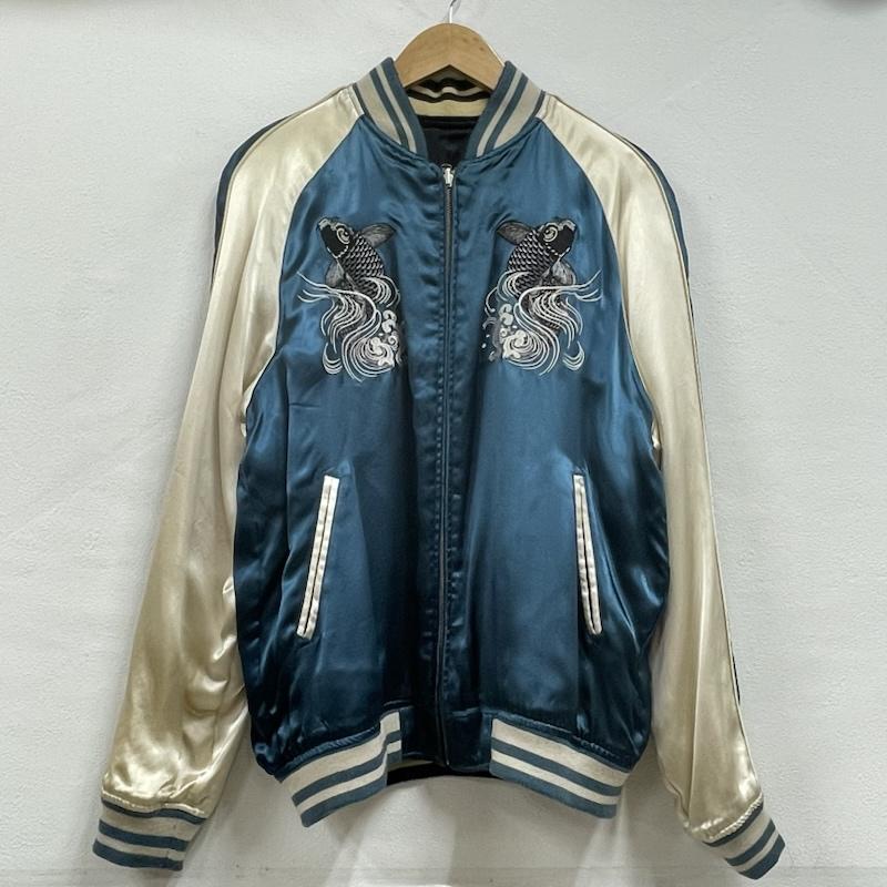 絡繰魂 KARAKURI TAMASHII ジャケット、上着 ジャンパー、ブルゾン 和柄 リバーシブル スカジャン サテン 刺繍 M 刺繍 マルチカラー / マルチカラー / multicolor メンズ USED 古着 中古 50154239