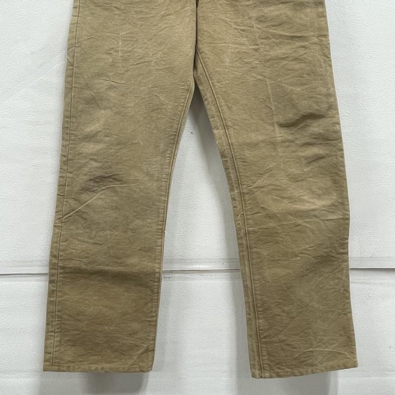 ウエアハウス WAREHOUSE パンツ ワークパンツ、ペインターパンツ DUCK DIGGER ダックディガー ダックパンツ ワーク ボタンフライ カーゴ レザー パッチ 28インチ 無地 ベージュ / ベージュ / beige メンズ USED 古着 中古 50154242