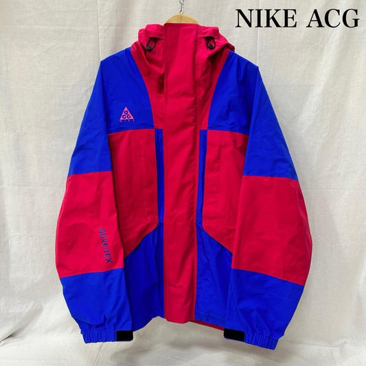 ナイキ エィシージー NIKE ACG ジャケット、上着 ジャンパー、ブルゾン GORE-TEX JACKET RACER PINK ゴアテックス ジャケット マウンテンパーカー ラッシュピンク BQ3445-666 M ロゴ、文字 青 / ブルー / blue X 桃 / ピンク / pink メンズ USED 古着 中古 50154261