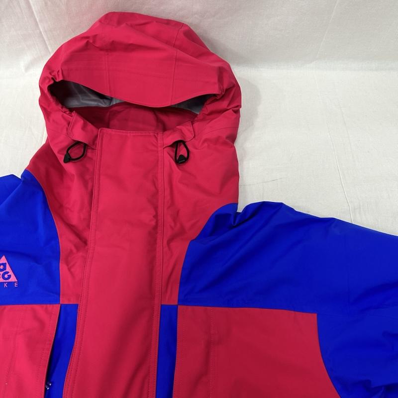 ナイキ エィシージー NIKE ACG ジャケット、上着 ジャンパー、ブルゾン GORE-TEX JACKET RACER PINK ゴアテックス ジャケット マウンテンパーカー ラッシュピンク BQ3445-666 M ロゴ、文字 青 / ブルー / blue X 桃 / ピンク / pink メンズ USED 古着 中古 50154261