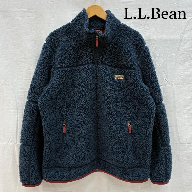 エルエルビーン L.L.Bean ジャケット、上着 ジャンパー、ブルゾン Mountain Pile Fleece Jacket マウンテン パイル フリース ジャケット 500365 L ワンポイント X ロゴ、文字 紺 / ネイビー / navy メンズ USED 古着 中古 50154273