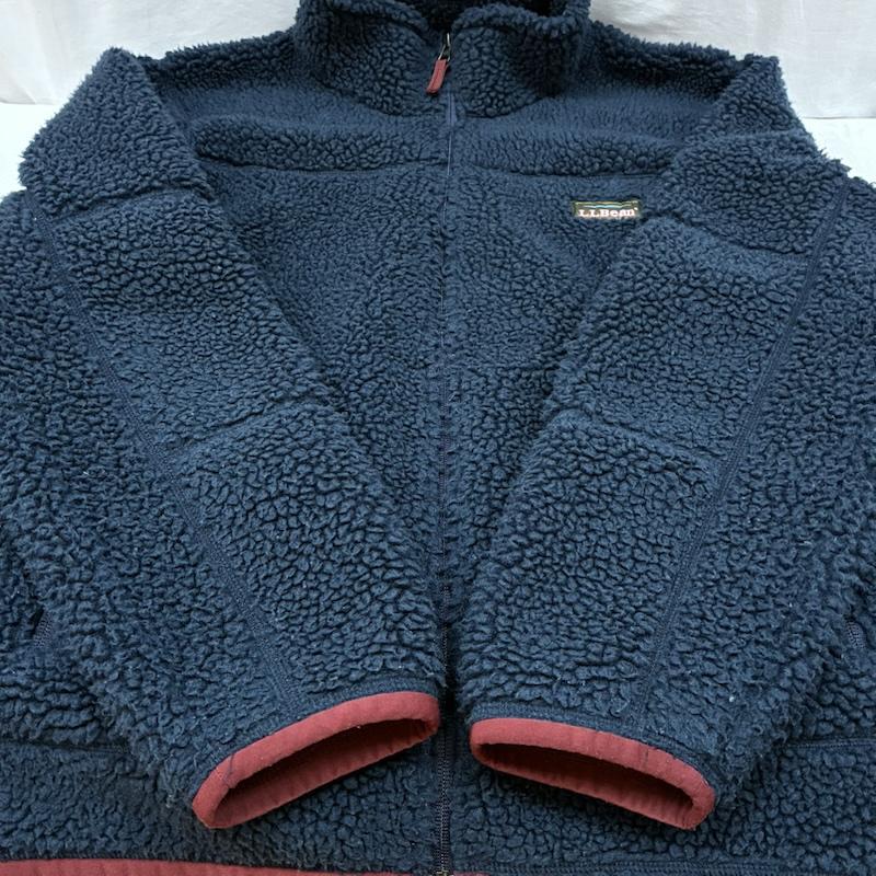 エルエルビーン L.L.Bean ジャケット、上着 ジャンパー、ブルゾン Mountain Pile Fleece Jacket マウンテン パイル フリース ジャケット 500365 L ワンポイント X ロゴ、文字 紺 / ネイビー / navy メンズ USED 古着 中古 50154273