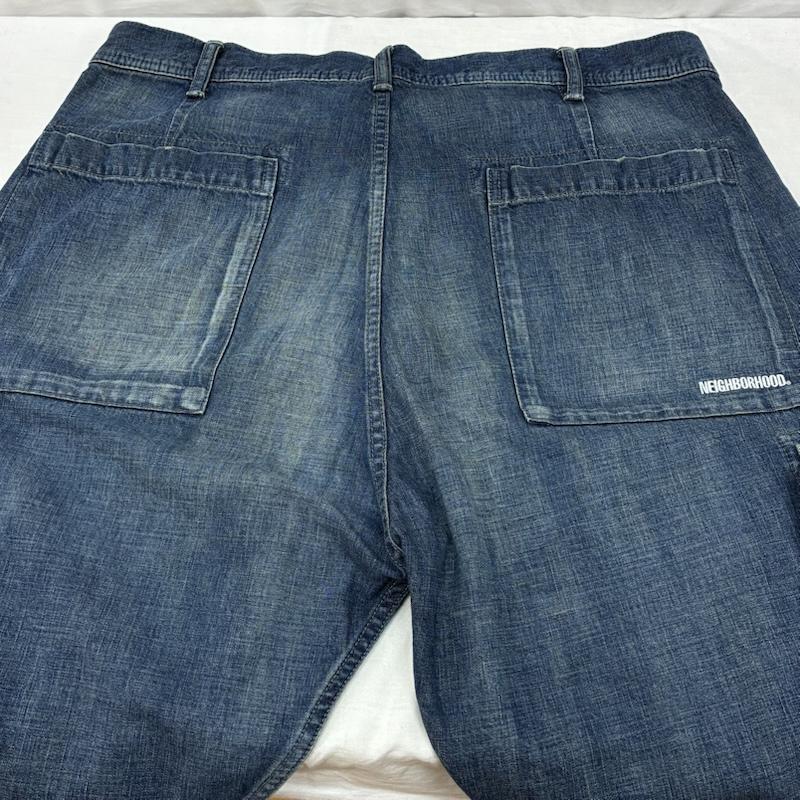 ネイバーフッド NEIGHBORHOOD パンツ デニム、ジーンズ WASHED CARGO / C-ST ウォッシュド カーゴ ショーツ デニム ハーフパンツ 201XBNH-PTM04S L ダメージ加工 X ロゴ、文字 インディゴ / インディゴ / Indigo メンズ USED 古着 中古 50154306