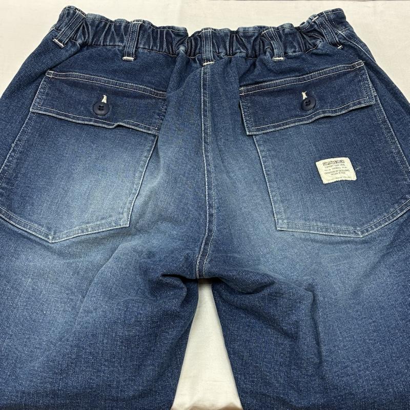 キャプテンズヘルム Captains Helm パンツ デニム、ジーンズ 19AW STRETCH FLEECE WINTER DENIM ストレッチ フリース ウィンター デニムパンツ CH19-AW-P07 裏フリース ウォッシュ加工 XL ダメージ加工 X ワンポイント X ロゴ、文字 インディゴ / インディゴ / Indigo メンズ USED 古着 中古 50154307
