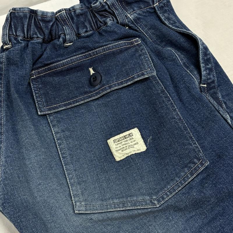 キャプテンズヘルム Captains Helm パンツ デニム、ジーンズ 19AW STRETCH FLEECE WINTER DENIM ストレッチ フリース ウィンター デニムパンツ CH19-AW-P07 裏フリース ウォッシュ加工 XL ダメージ加工 X ワンポイント X ロゴ、文字 インディゴ / インディゴ / Indigo メンズ USED 古着 中古 50154307